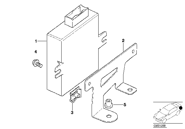 2001 BMW 750iL Single Parts For Voice Input System Diagram