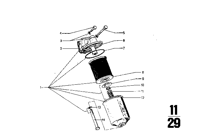 1970 BMW 2500 Oil Filter Diagram