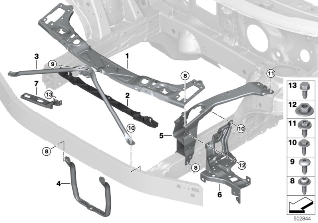 2020 BMW X1 Front Panel Diagram