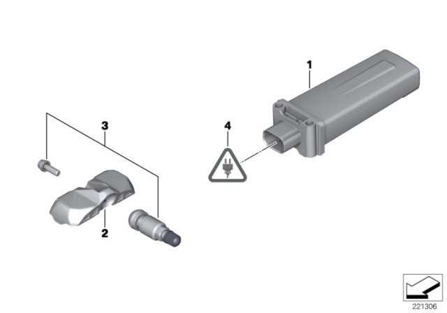 2012 BMW 750Li Tire Pressure Control (RDC) - Control Unit Diagram 2