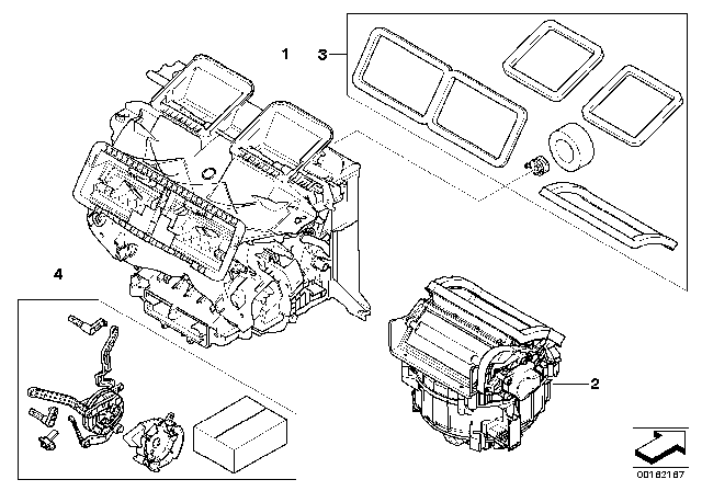 2011 BMW 335is Coupe(E92) Housing Parts Heater And Air Conditioning Denso Diagram