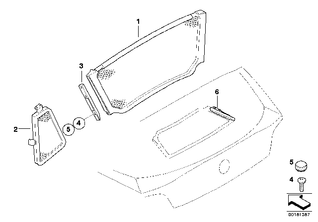 2003 BMW Z4 Wind Deflector Diagram