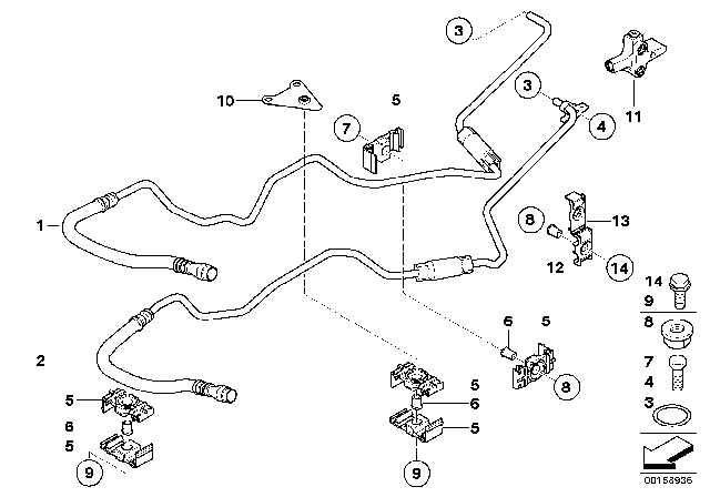 2007 BMW Alpina B7 Transmission Oil Cooler Line Diagram