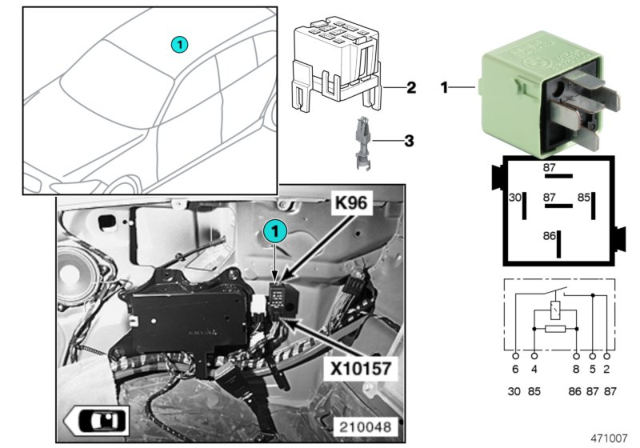 2001 BMW M3 Relay, Fuel Pump Diagram