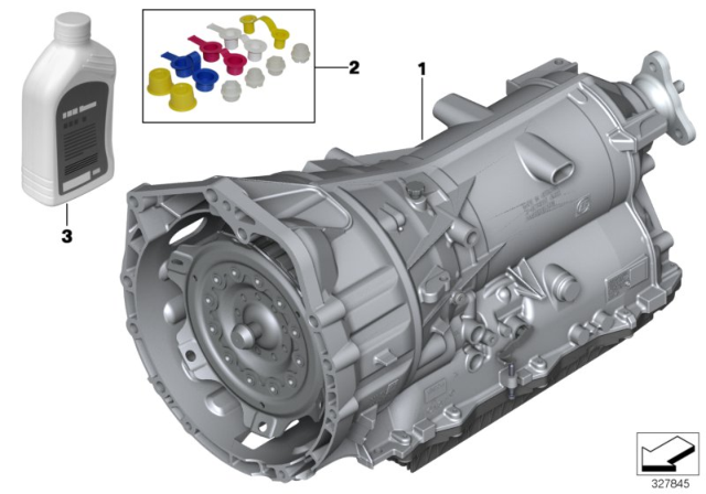 2015 BMW 328i Automatic Transmission GA8HP45Z Diagram