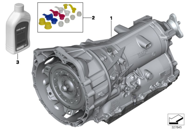 2016 BMW 328i xDrive Automatic Transmission GA8HP45Z Diagram 1