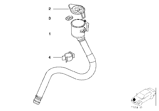 2005 BMW M3 Filler Pipe, Wash Container Diagram