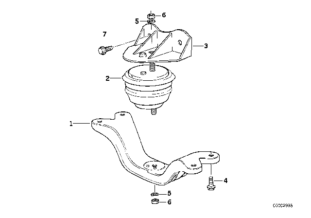 1995 BMW 850CSi Connection Flange Diagram for 23701137869