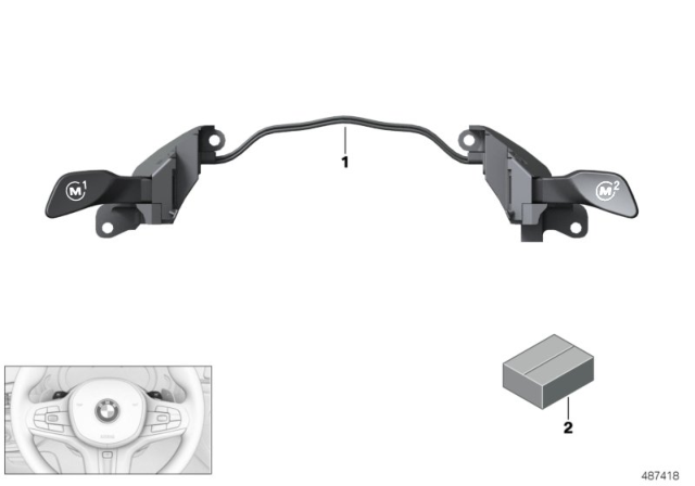 2020 BMW M8 SWITCH, M MULTIFUNCTION BUTT Diagram for 61317854520