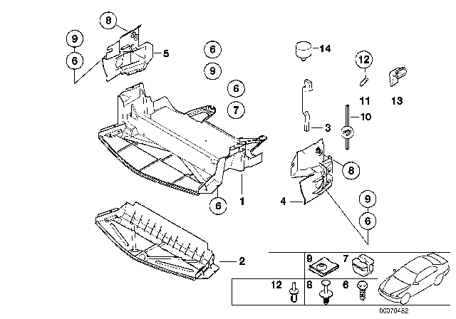 1998 BMW Z3 M Underbonnet Screen Diagram