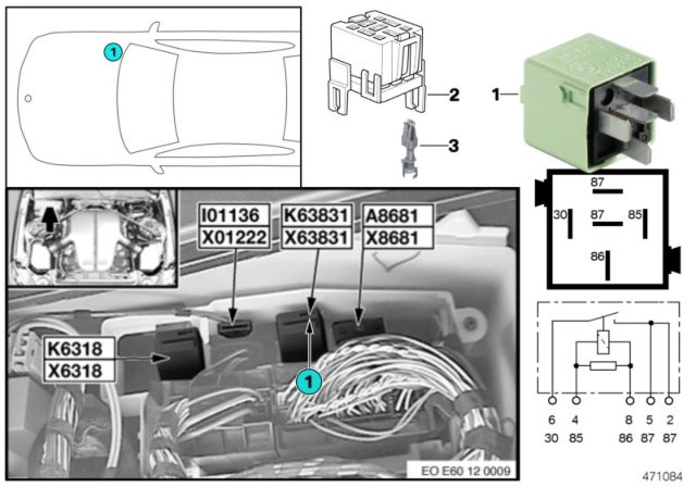 2008 BMW M6 Relay, Transmission Oil Pump Diagram