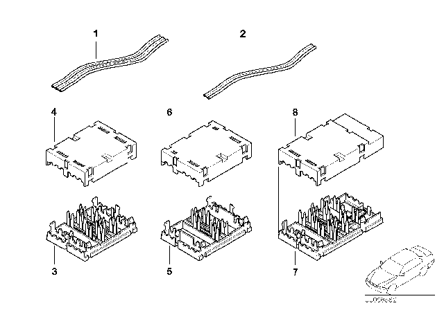 2005 BMW 745Li Idc Connector With Resistor Diagram for 61136901709