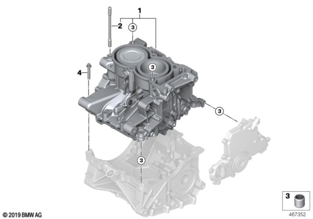 2014 BMW i3 Engine Block & Mounting Parts Diagram 1