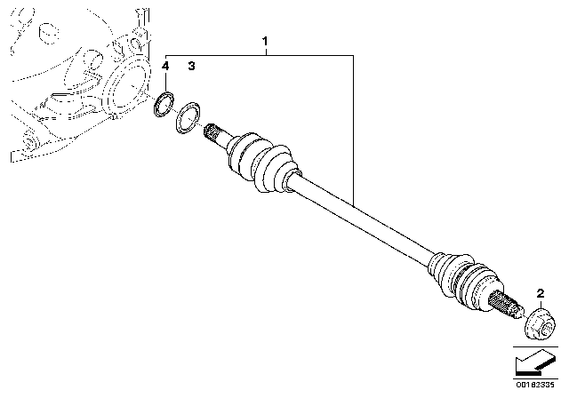 2010 BMW X5 Output Shaft Diagram