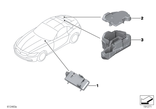 2010 BMW Z4 Bracket For Body Control Units And Modules Diagram