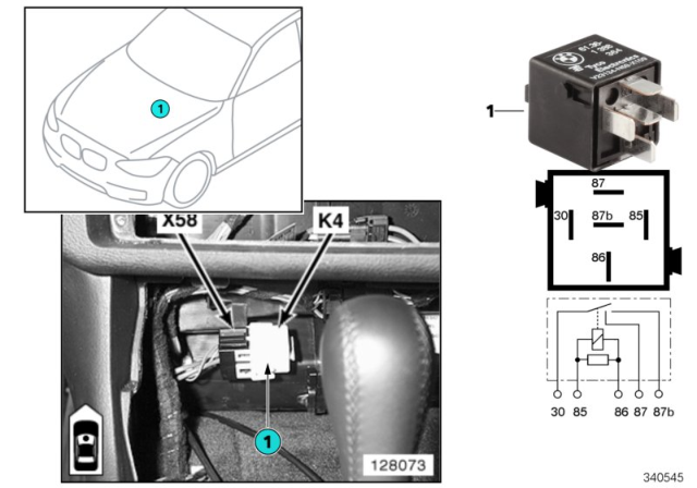 2000 BMW 328i Relay, Blower Diagram 2