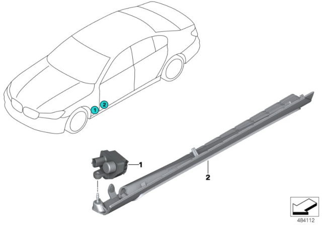 2019 BMW 740e xDrive Illuminated Headliner Diagram