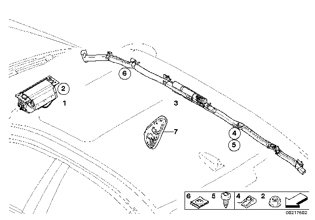 2010 BMW 328i xDrive Air Bag Diagram