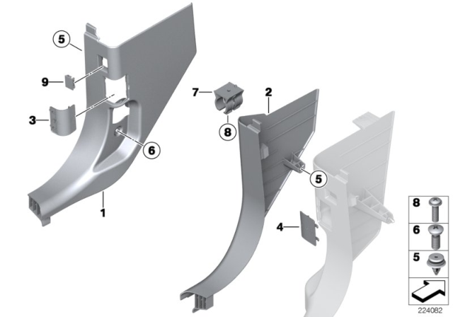 2012 BMW X3 Trim Panel Leg Room Diagram