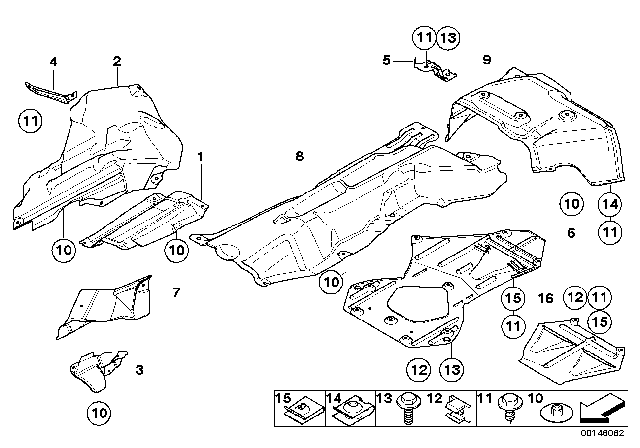 2006 BMW Z4 M Heat Resistant Plate Diagram for 51487896023