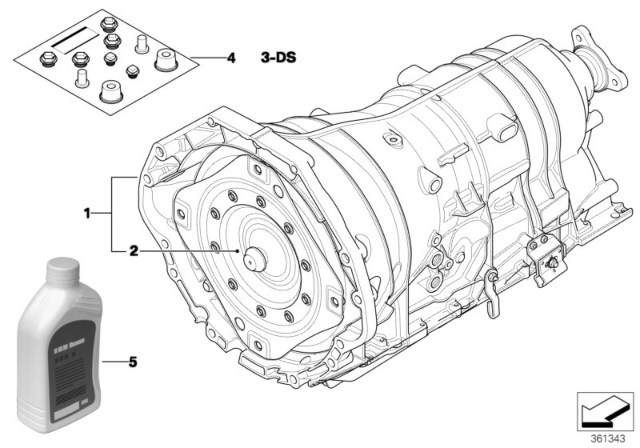 2006 BMW 750Li Automatic Gearbox GA6HP26Z Diagram