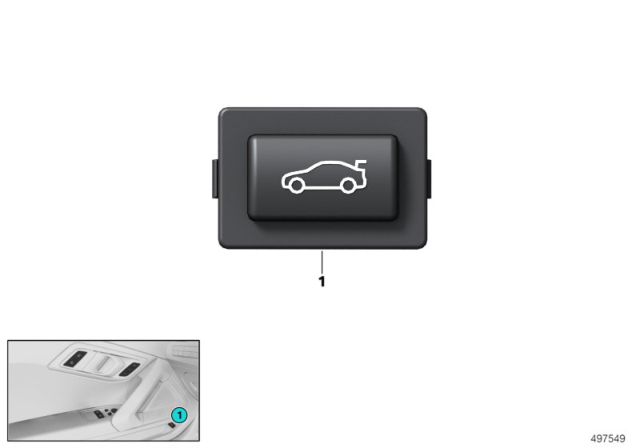 2020 BMW Z4 Trunk Unlocking Switch Diagram