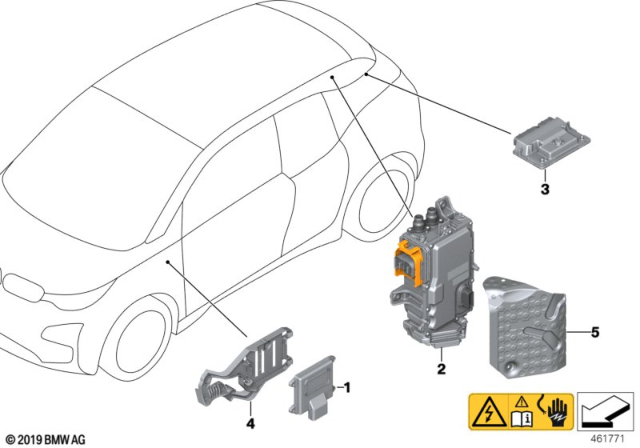 2019 BMW i3 Engine Control Module Diagram for 12148489402