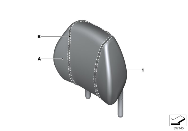 2016 BMW M4 Individual Head Restraint Diagram 1