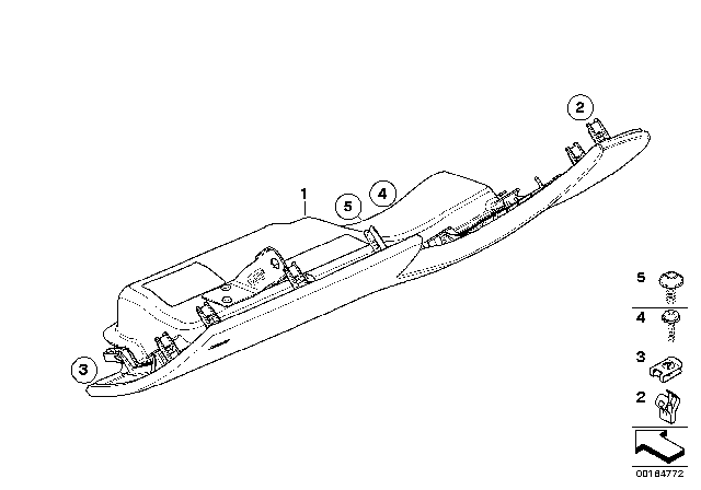 2008 BMW M3 Knee Protector Diagram