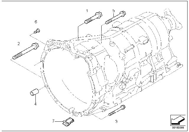 2010 BMW 335d Transmission Mounting Diagram