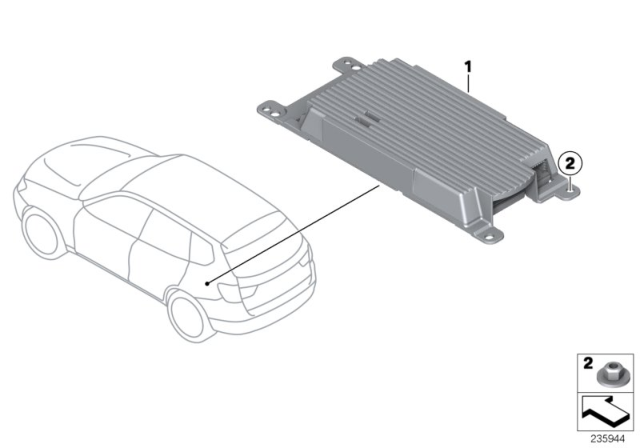 2012 BMW 535i GT Combox Telematics GPS Diagram