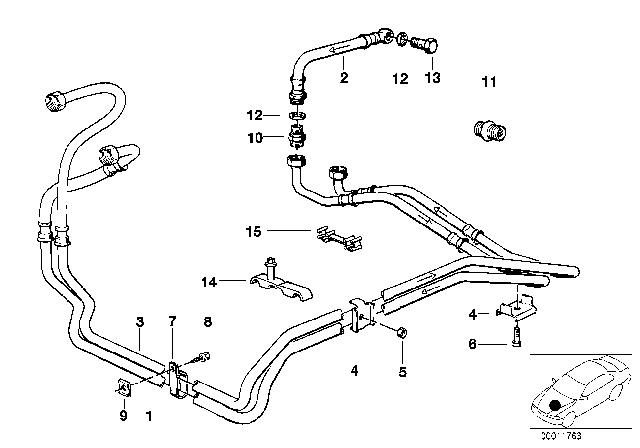 1989 BMW 325i Transmission Oil Cooling Diagram 2