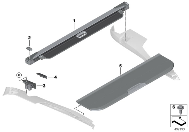 2020 BMW X7 ROLLER BLIND F LUGGAGE COMPA Diagram for 51477938101