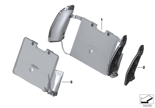 2020 BMW 840i Seat, Front, Lumbar Diagram