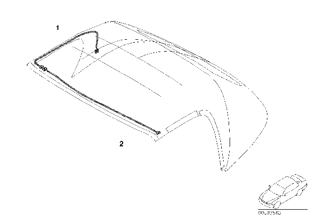 2001 BMW Z8 Cable Harness Folding Top Diagram