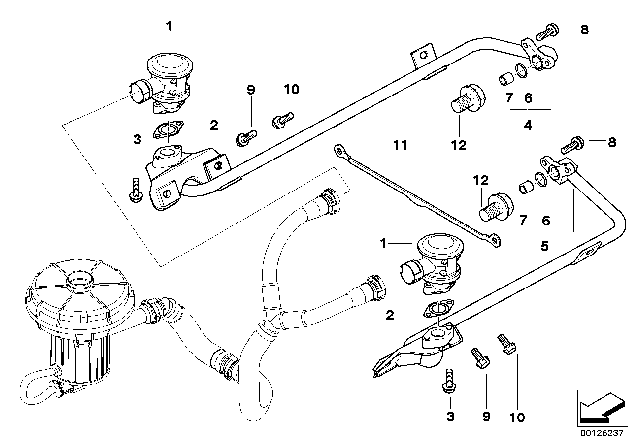 2006 BMW 760Li Air Intake Tube Diagram for 11727519591