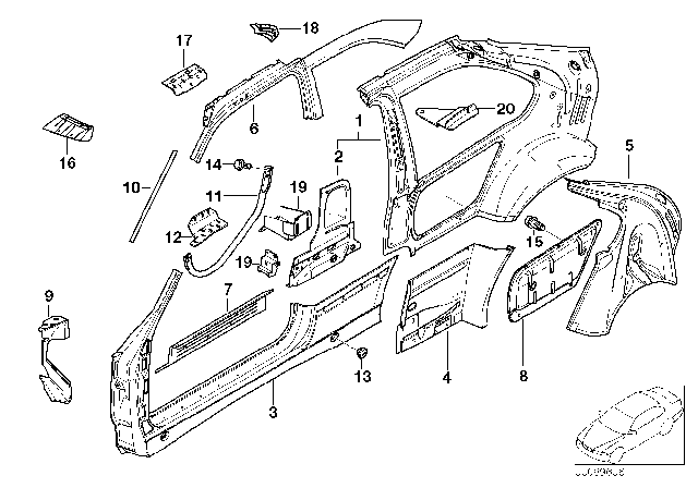 1996 BMW 318ti Pipe Left Diagram for 41218205537