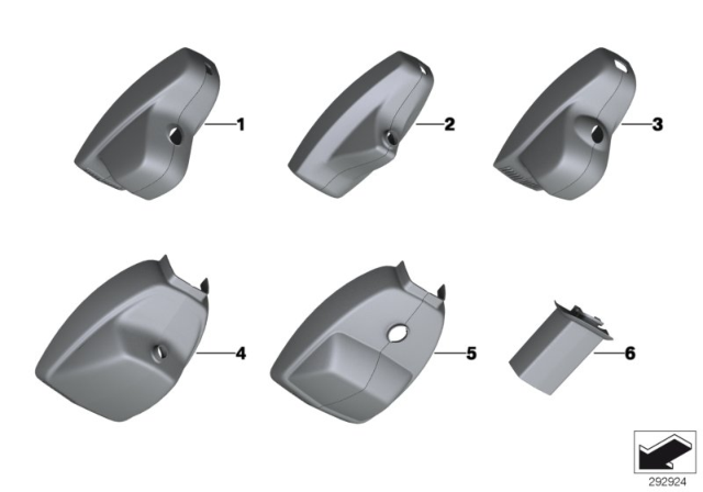 2010 BMW X5 Covers, Inside Mirror Diagram