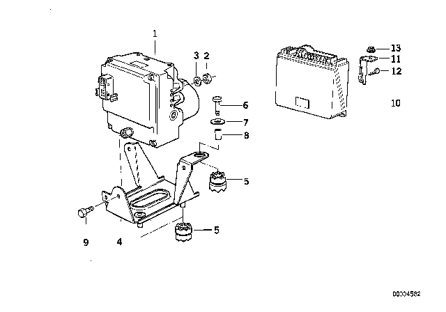 1991 BMW 525i Anti Block System - Control Unit Diagram 3
