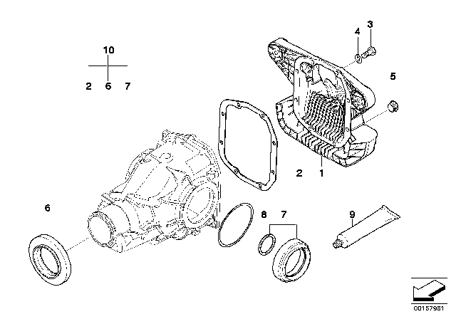 2004 BMW M3 Final Drive, Gasket Set Diagram