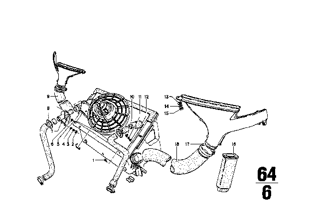 1972 BMW 2002tii Water Hoses / Water Valve Diagram 3