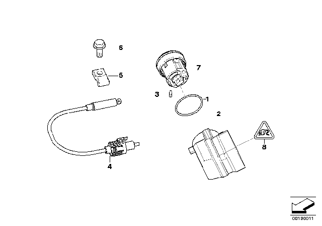 2005 BMW X3 Steering Lock / Ignition Switch Diagram