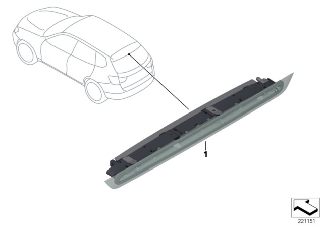 2014 BMW X3 Third Stoplamp Diagram