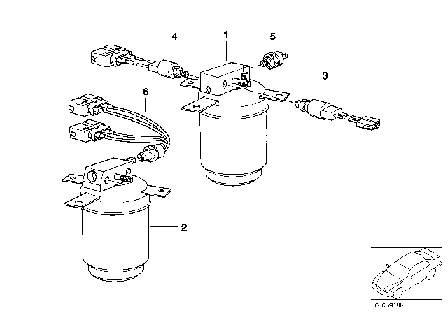 1995 BMW 530i Drying Container Diagram
