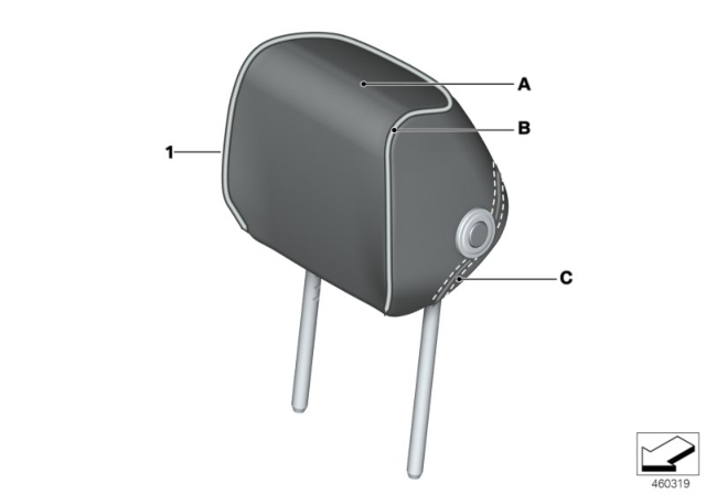 2013 BMW 320i Individual Head Restraint Diagram