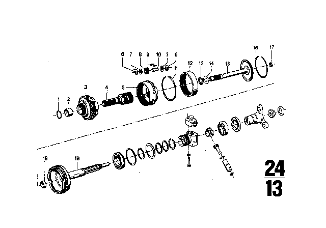 1969 BMW 2800 Planet Wheel Set (ZF 3HP20) Diagram 1