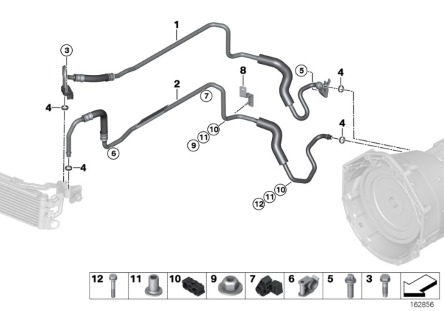 2011 BMW M3 Tubing Support Diagram for 17222283753