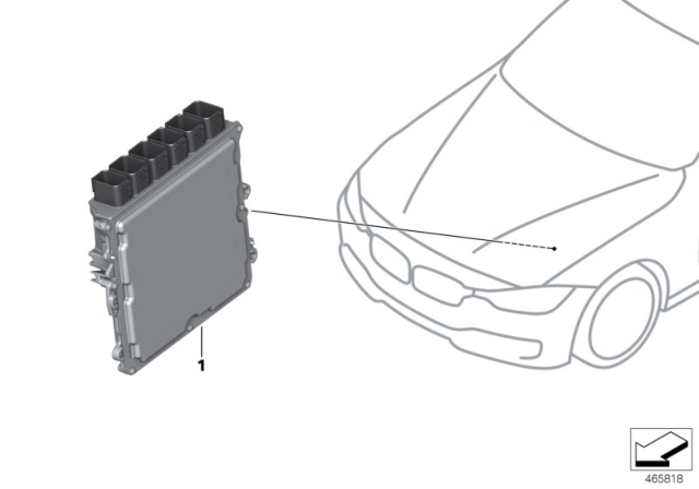 2016 BMW 330e Basic Control Unit DME Diagram