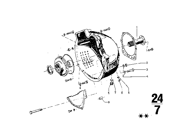 1970 BMW 2500 Components ZF 3HP20 Diagram 2