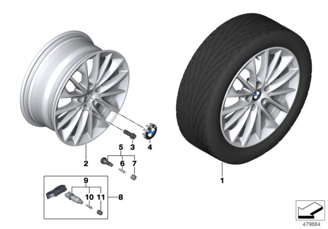 2020 BMW 228i xDrive Gran Coupe DISC WHEEL, LIGHT ALLOY, REF Diagram for 36116856084